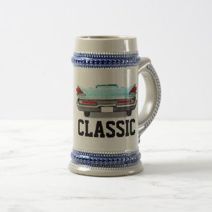 CHOPE À BIÈRE ANNIVERSAIRE VOITURE BLEUE CLASSIQUE