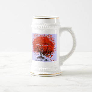 Chope À Bière Arbre rouge T-Shirts de mariage, Cadeaux, Autocoll