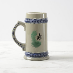 Chope À Bière Arbre vert scandinave art simple menthe moderne