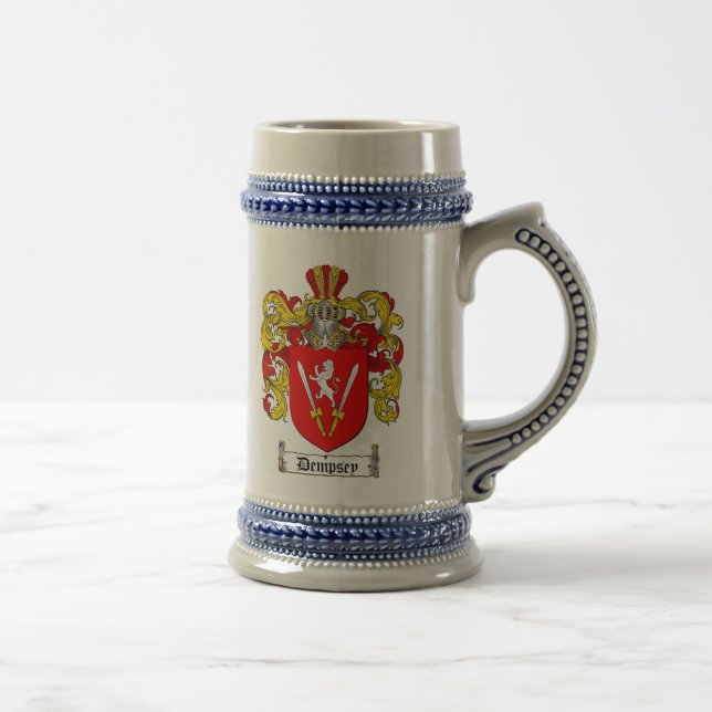Chope À Bière Armoiries de Dempsey Stein / Dempsey Family Crest (Droite)