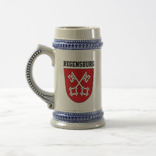 Chope À Bière Armoiries de Ratisbonne, Allemagne Bière Stein