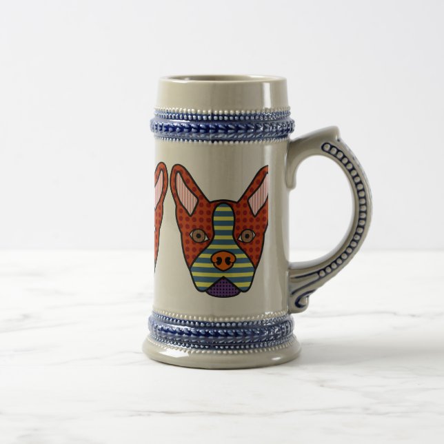 Chope À Bière Art de bruit de Boston Terrier (Droite)