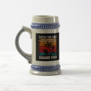 Chope À Bière Attraper Les Vibes D'Été De La Vague