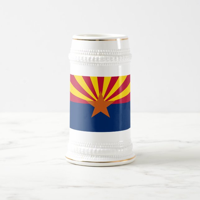 Chope à bière avec drapeau de l'Arizona (Centre)
