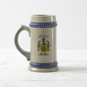 Chope à bière avec le nom de famille allemand Müll