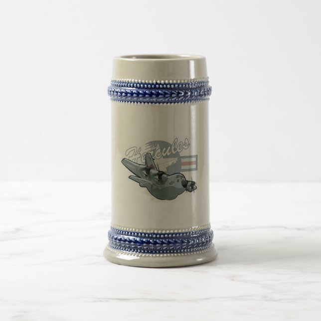 Chope À Bière Avion militaire de dessin (Centre)