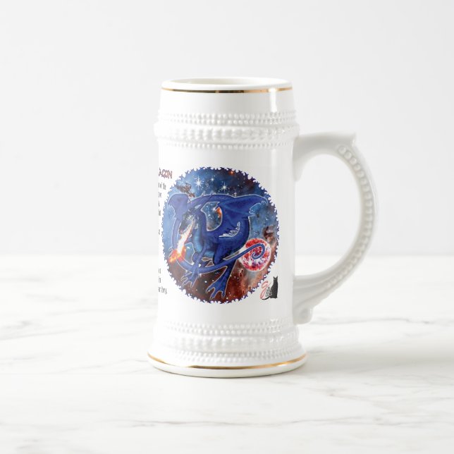 Chope À Bière Azurite Dragon Cosmique (Droite)