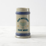 Chope À Bière Bar Mitzvah Etoile moderne de David<br><div class="desc">joyeux bar mitzvah,  bar mitzvah,  barmitzvah,  bar mitzvah cadeau,  13e anniversaire,  13e anniversaire cadeau,  13e anniversaire cadeaux,  torah,  13 ans,  juif,  cadeau juif,  cadeaux juifs,  jérusalem,  israël,  fête juive,  fêtes juives,  judaïsme,  judaïque,  judaïque,  hebrew shabw,  batte,  hanoukka,  bat mitzvah,  shalom</div>