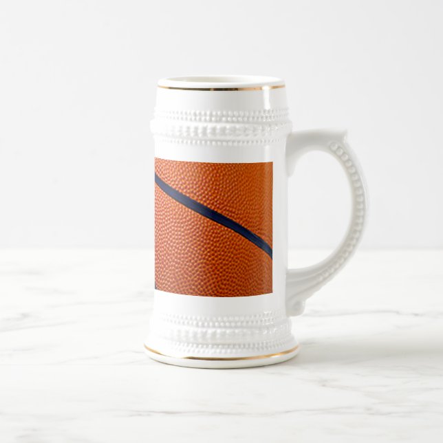 Chope À Bière Basket-ball orange et noir (Droite)