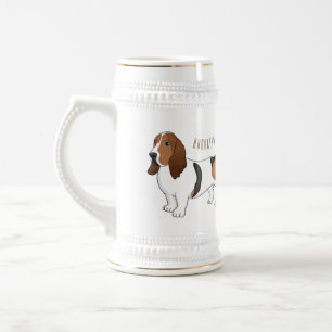 Chope À Bière Basset hound dessin de chien