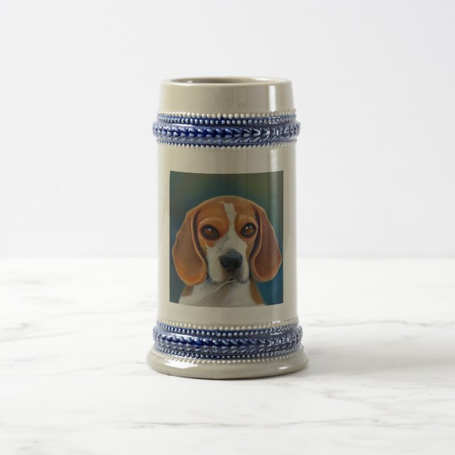 Chope À Bière Beagle - Portrait de chien (Centre)
