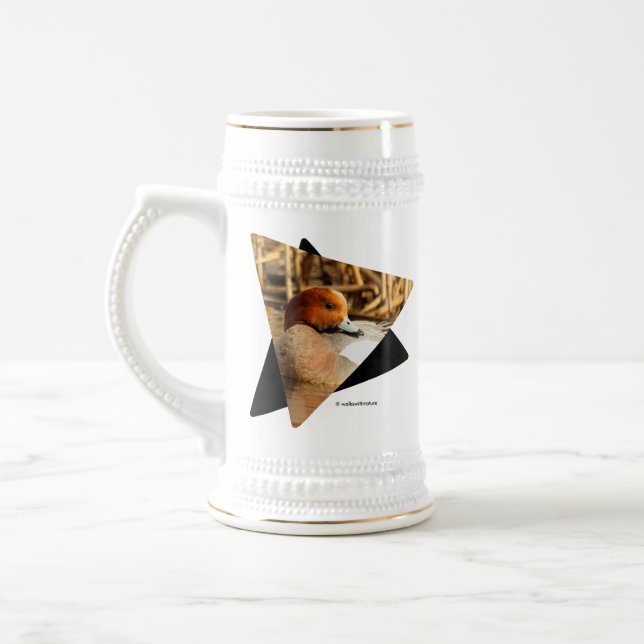 Chope À Bière Beau canard éponge à l'étang de l'Eurasie (Gauche)