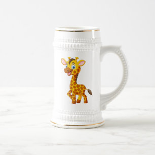 Chope À Bière Bébé girafe mignon souriant dessin animé-35280
