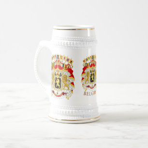 Chope À Bière Belgique ( BELGIEN) Grand Blason crête dorée