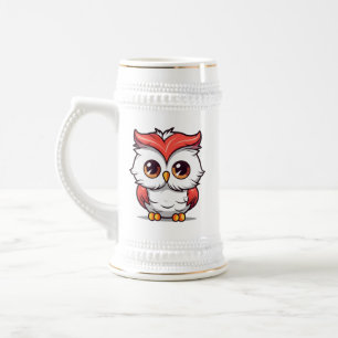 Chope À Bière Belle chouette de style Kawaii dessin animé