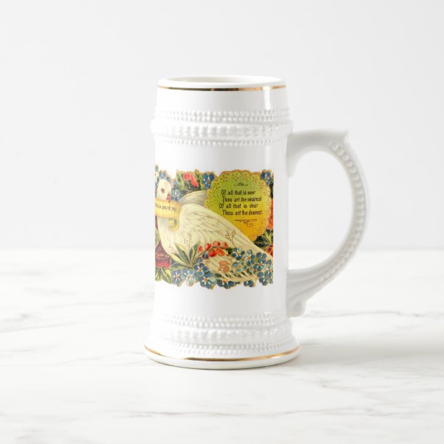 Chope À Bière Bénédictions d'un ~ de colombe sur Stein blanc (Droite)