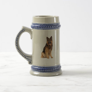 Chope À Bière Berger Allemand, emballage de gobelet design droit