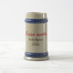 Chope À Bière beurre corporel à la rose ajoutez votre nom de tex