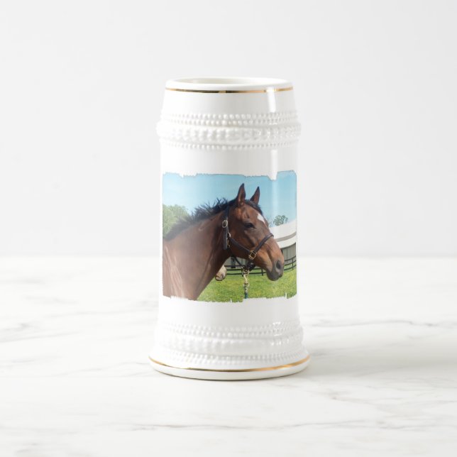 Chope À Bière Bière arabe vigilante Stein de cheval (Centre)