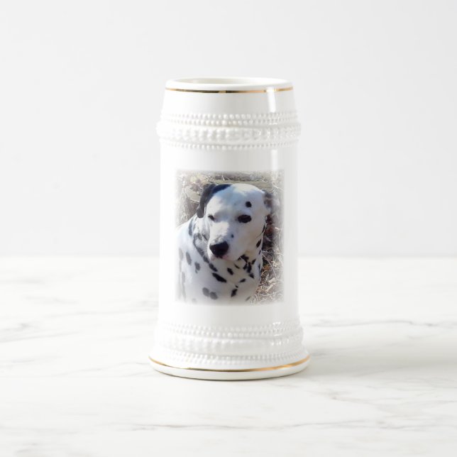 Chope À Bière Bière dalmatienne Stein de chien du feu (Centre)