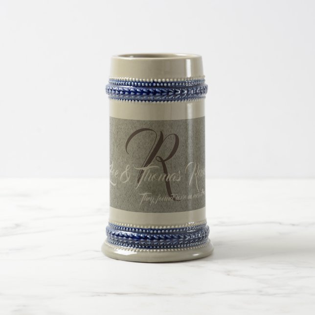Chope À Bière Bière familiale monogrammée personnalisée stein (Centre)