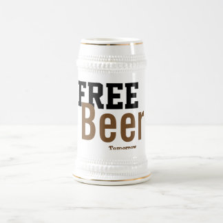Chope À Bière bière gratuite demain drôle boire stein conception