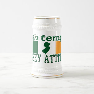 Chope À Bière Bière Stein d'attitude d'IrishTemper Jersey