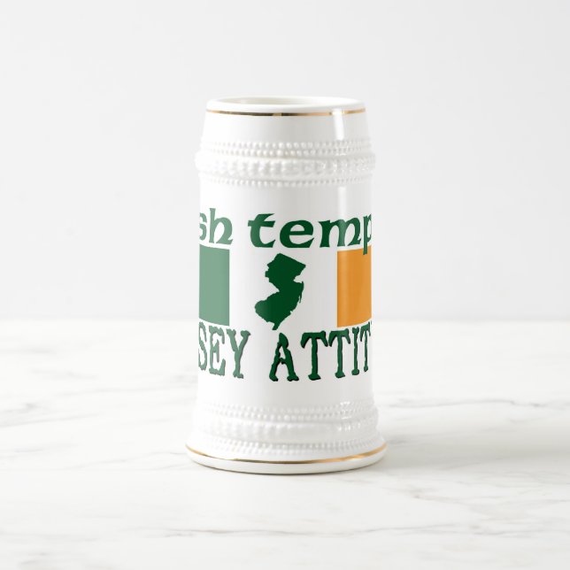 Chope À Bière Bière Stein d'attitude d'IrishTemper Jersey (Centre)