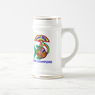 Chope À Bière Bière Stein de logo de champions d'équipe du mille