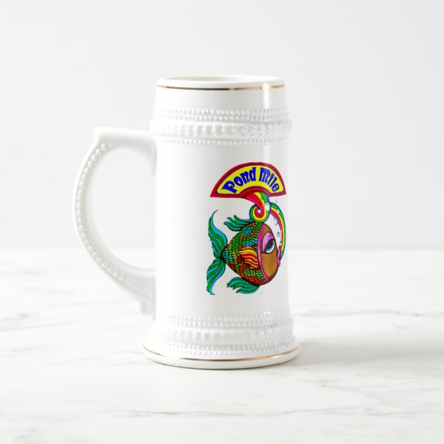 Chope À Bière Bière Stein de logo de mille d'étang (Gauche)