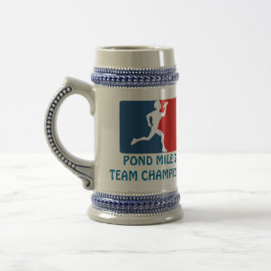 Chope À Bière Bière Stein de logo du mille 3 d'étang