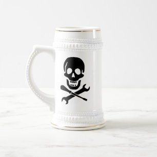 Chope À Bière Bière Stein de mécanicien de pirate
