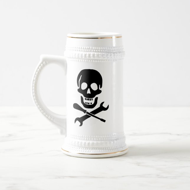 Chope À Bière Bière Stein de mécanicien de pirate (Gauche)