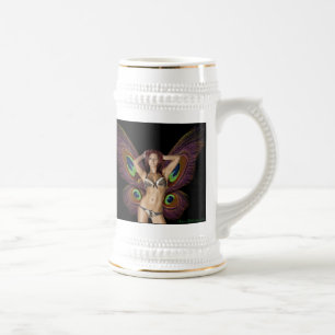 Chope À Bière Bière Stein de papillon de Barbara Mackowiak
