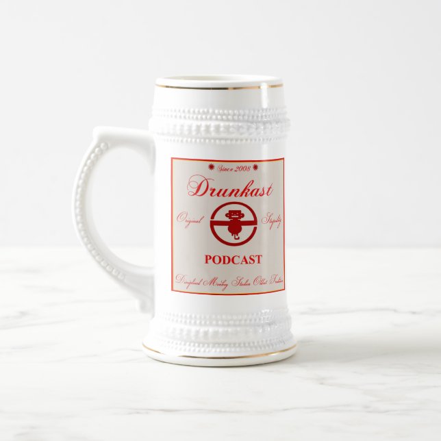 Chope À Bière Bière Stein de Podcast de Drunkast (Gauche)