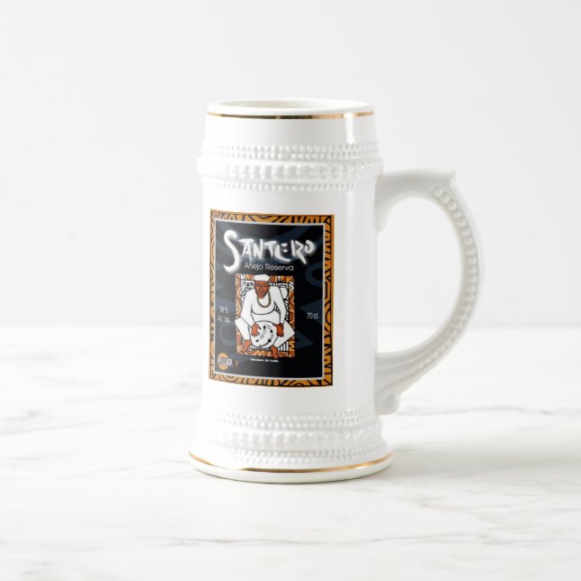 Chope À Bière Bière Stein de Santero Cubano (Droite)