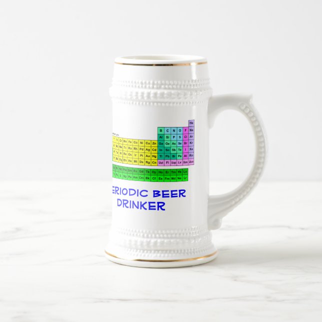 Chope À Bière Bière Stein de Tableau périodique par des (Droite)