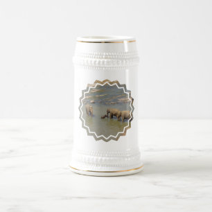 Chope À Bière Bière Stein de troupeau d'éléphant