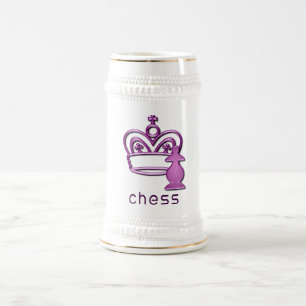 Chope À Bière Bière Stein d'échec et mat