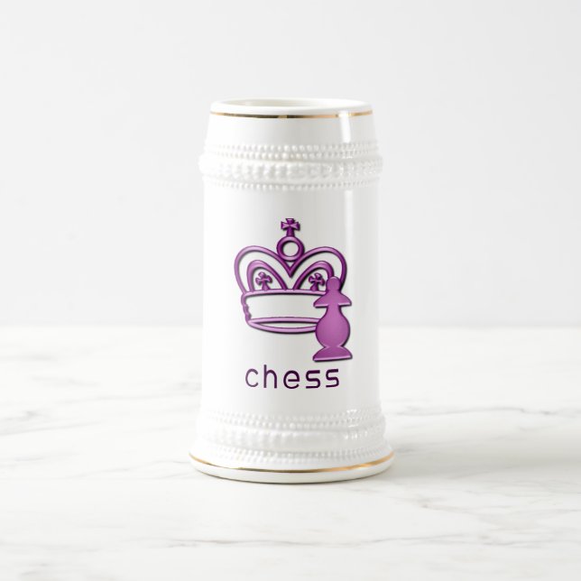 Chope À Bière Bière Stein d'échec et mat (Centre)