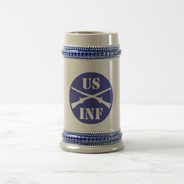 Chope À Bière Bière Stein d'infanterie des USA (Centre)