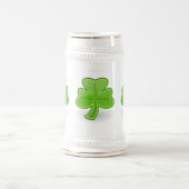 Chope À Bière Blanc irlandais de St Patrick de shamrock/tasse (Centre)