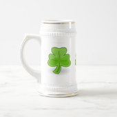 Chope À Bière Blanc irlandais de St Patrick de shamrock/tasse (Gauche)