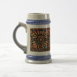 Chope À Bière Bleu historique "Aztec Dream" 650ml Stein
