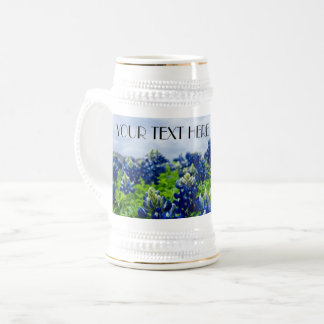 Chope À Bière Bluebonnets Blue Flowers Texas texan Floral