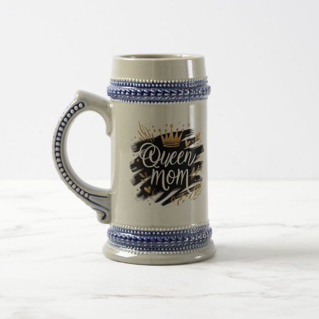 Chope À Bière Boho Rainbow Mama – Warm Earthy Tones Design (Gauche)