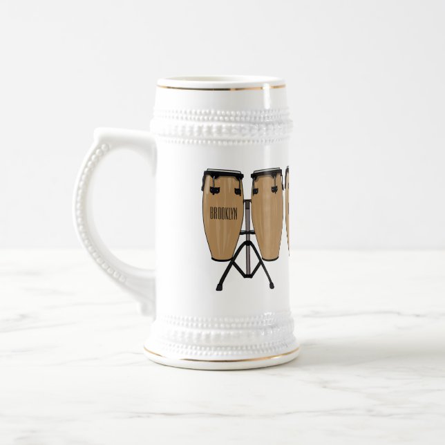 Chope À Bière Bongo, dessin animé de batterie (Gauche)