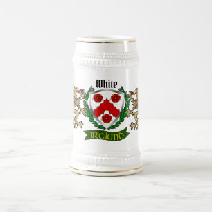 Chope À Bière Bouclier irlandais blanc/blanc