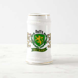 Chope À Bière Bouclier irlandais Duffy/O'Duffy Bière personnalis