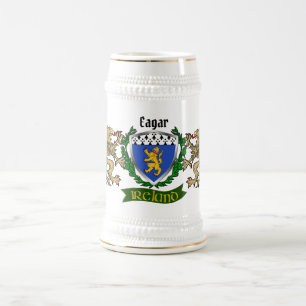 Chope À Bière Bouclier irlandais Eagar Bière personnalisée Stein